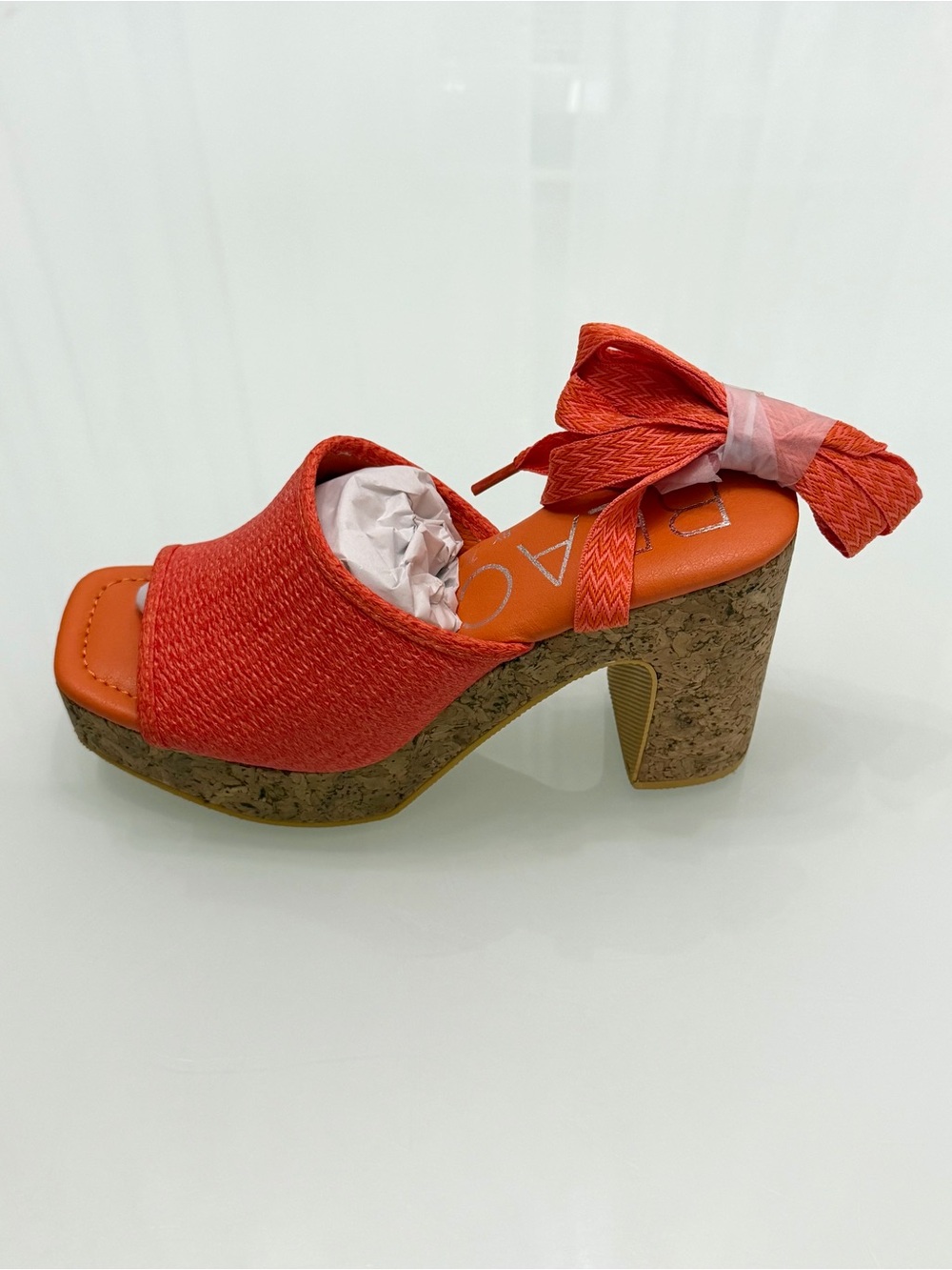 Beach by Matisse Magnolia platform lace up sandals in orange size 7M